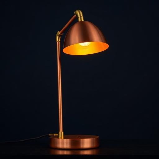 Copper desk lamp